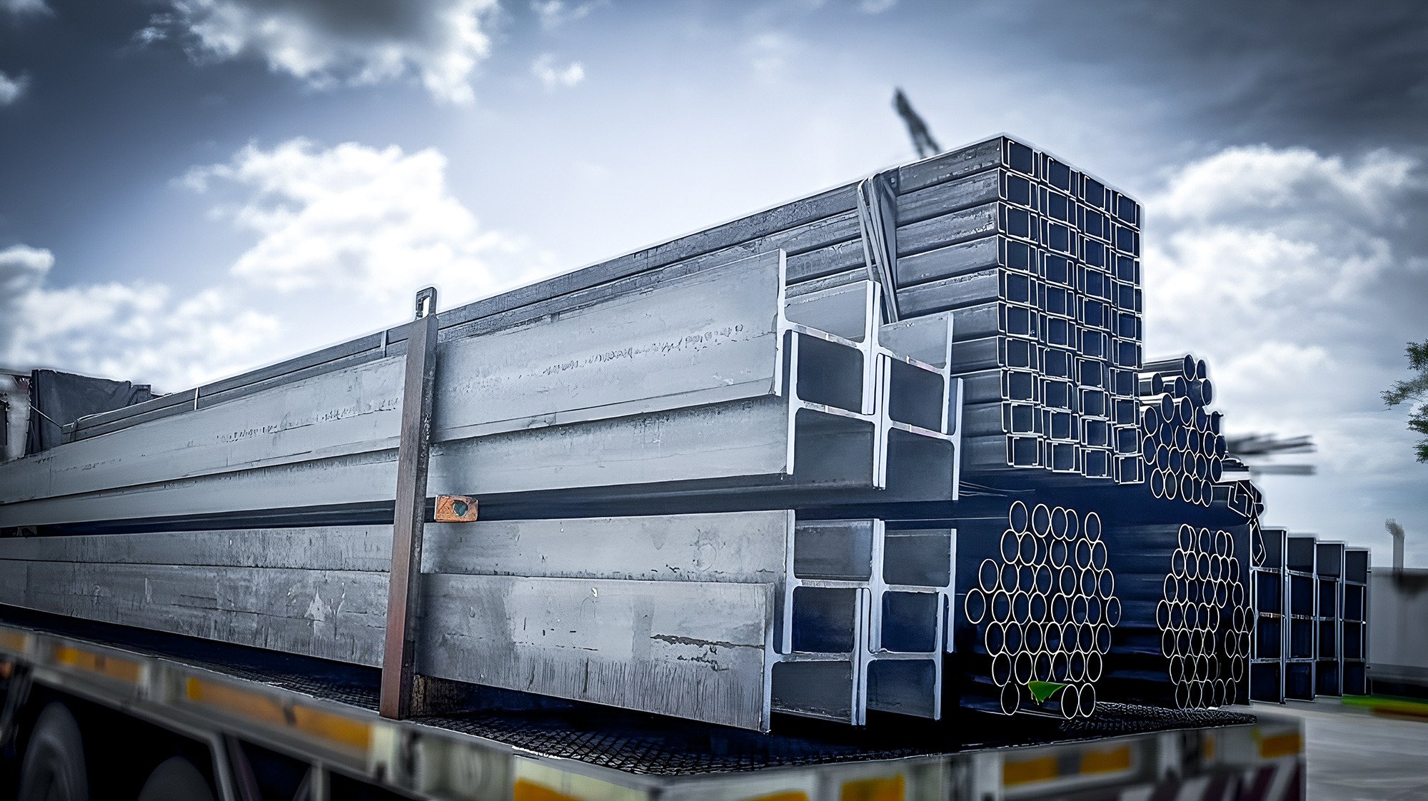 Steel Bars On Flatbed Circle Logistics